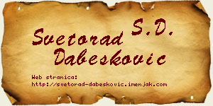 Svetorad Dabesković vizit kartica